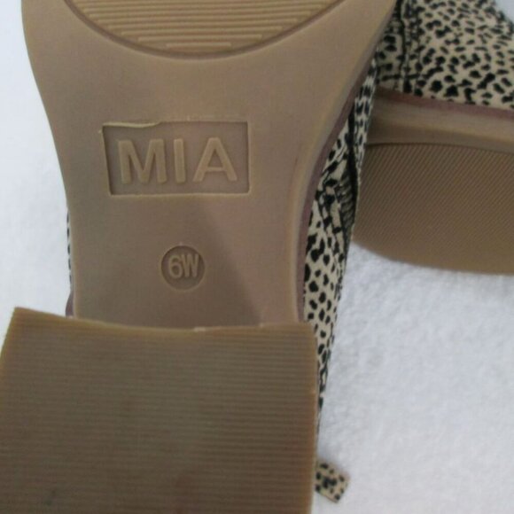 NWOB Mia Tracee Cheeta Print Block Heel Zip Up Ankle Booties-6W - Picture 9 of 14